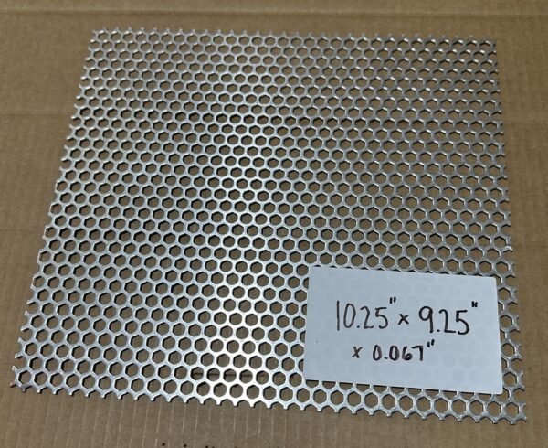 HEX PREFORATED SHEET (GRILLE MATERIAL ) (10.25"x9.25"x0.067" )