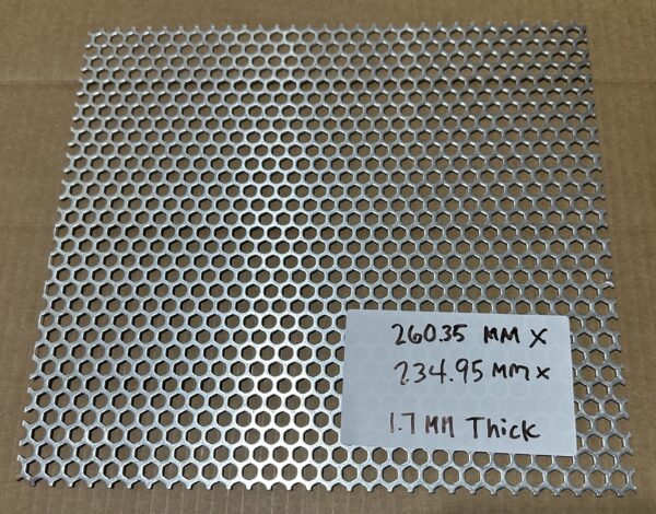 HEX PREFORATED SHEET (GRILLE MATERIAL ) (10.25"x9.25"x0.067" ) - Image 2