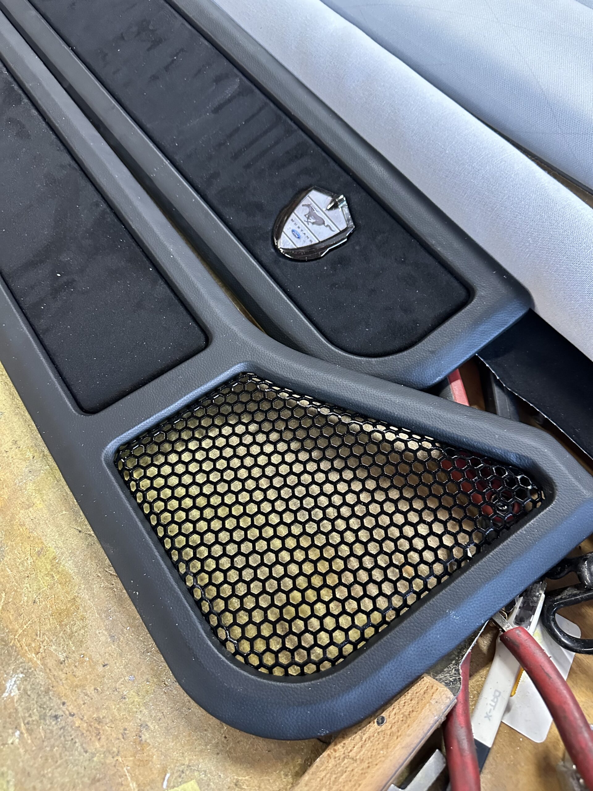 87-93 FOXBODY MUSTANG Covered Full Length Lower Door Trim W/ Grille Pr